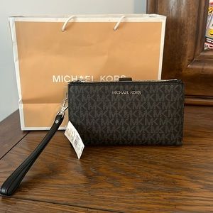 Michael Kors large double zip wristlet. New with tags